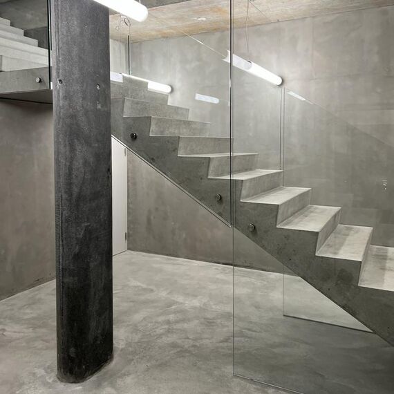 Glasgeländer Treppe