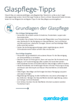Glaspflegetipps