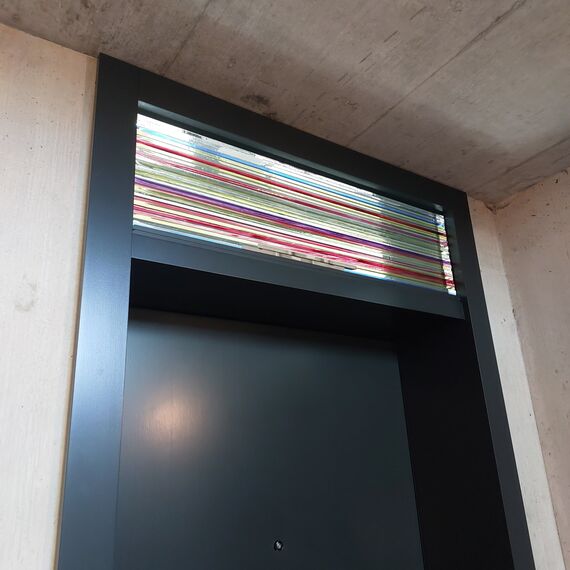 farbiges Türoberlicht, Privathaus