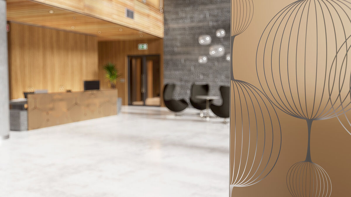 Glasdesign bronze Empfang